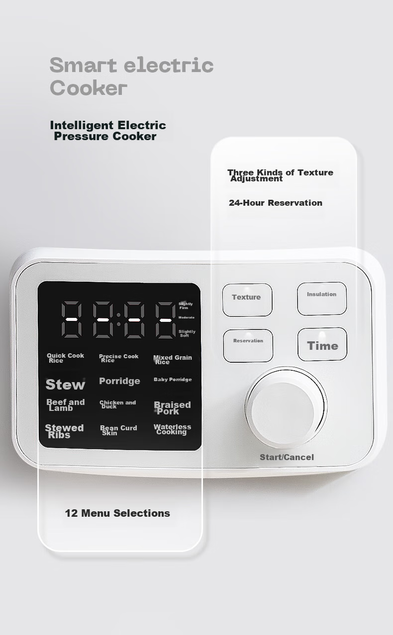 Ankale Electric Pressure Cooker 3L, Home Use One-Pot Dual-Lid Fully Automatic High-Pressure Rice Cooker for 1-3 People, Non-Stick Inner Pot, Removable Lid, Smart Pressure Control for Cooking Rice And Porridge 2