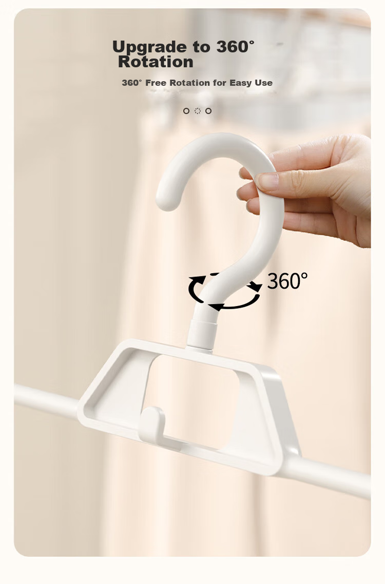 Baoshi Balcony Sock Drying Rack, Shoe Drying Stand, Foldable Windproof Student Hanger with 24 Clips for Clothes And Socks 5