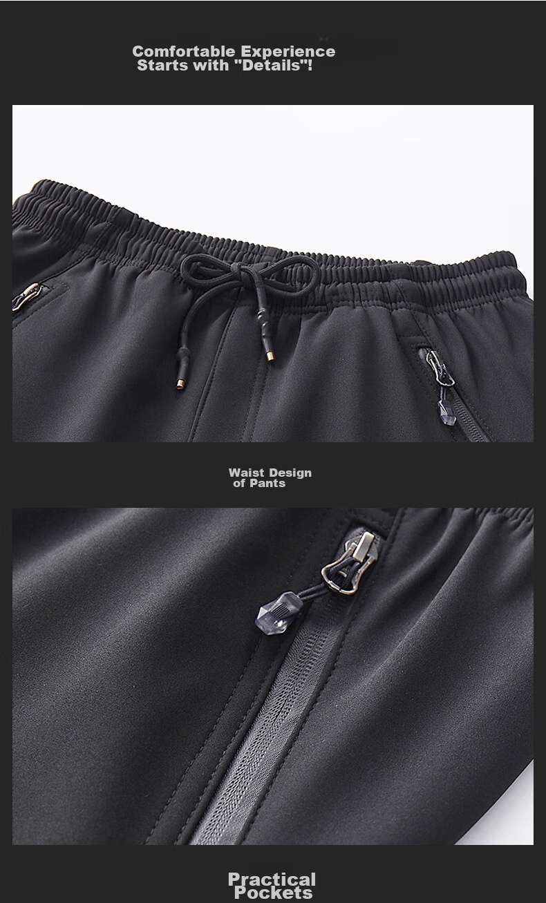 JEEP SPIRIT Men's Sports Pants, Spring And Autumn Casual Trousers, Loose-Fitting Tactical Long Pants, Outdoor Long Pants for Men, Black, 2XL 23