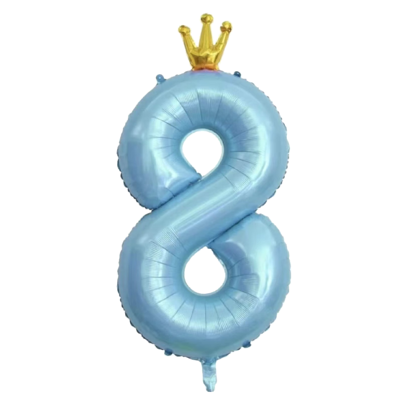 Duomeiyi Birthday Scene Decoration for Boys, Children's Birthday Number Balloons, 8-Year Atmosphere Props, Party Decorations, Blue