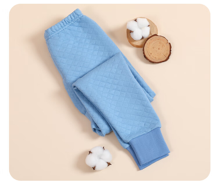 Hodohome Children's Thermal Pants, Boys' Three-Layer Padded Thickened Autumn Pants, for Older Children, Air Layer Cotton Single Pants, 273 140 27
