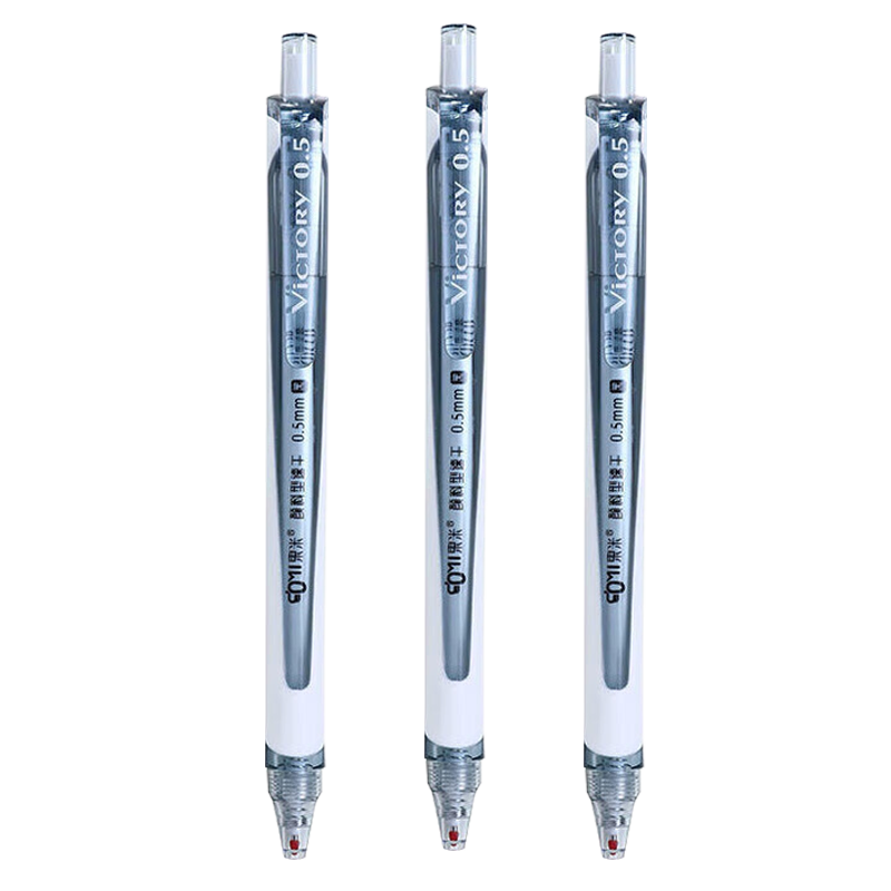 Dongmi Gel Pen, Direct Liquid Pen, Quick-Drying Pen, 0.5mm ST Needle Tip, Business Office Signing Pen, Student Exam Research Pen, Rollerball Pen, Dongmi Blue Barrel Black, 3-Pack, DM958