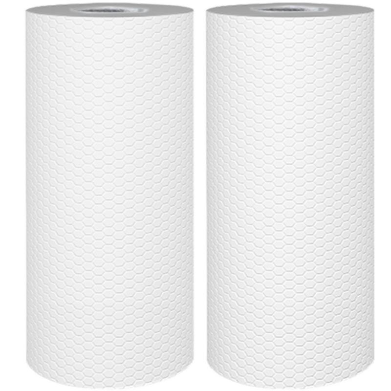 HOUYA Disposable Cleaning Cloths, 1000 Sheets Per Roll, 10 Rolls, for Kitchen And Household Use, Wet And Dry Wipes