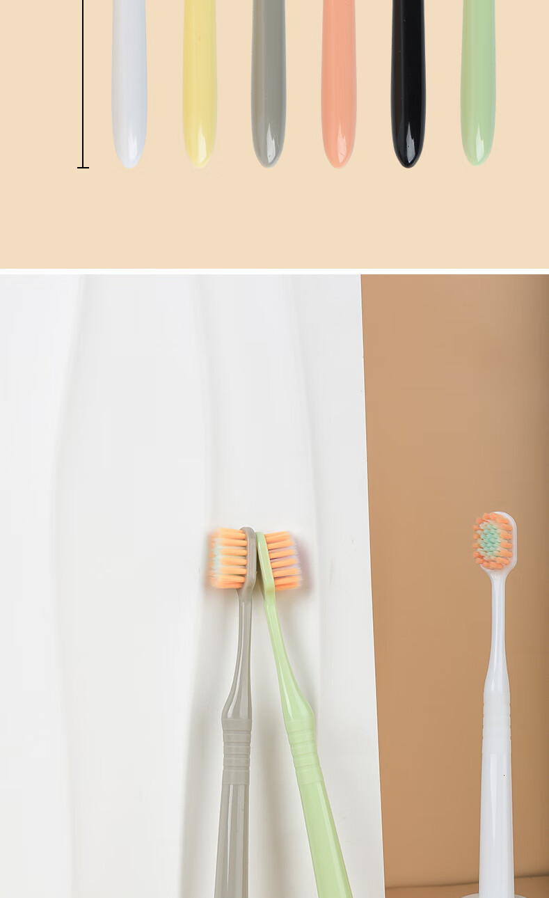 BRUSHING BEAR Soft Bristle Toothbrush Thin Wide Head Gum Protection Adult Unisex Household Pack of 10 Individually Wrapped JD Self-Operated 11