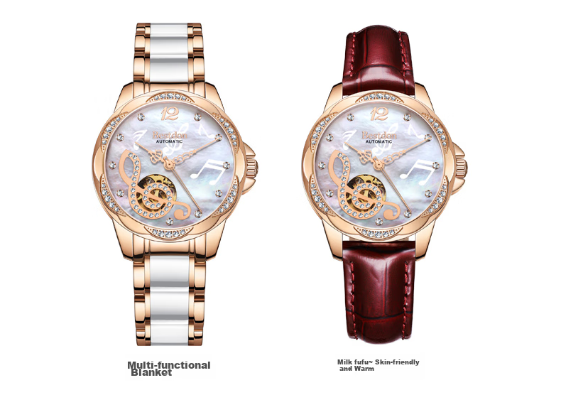 Bestdon Ladies' Watch Brand, Top Ten Famous Watches, Fully Automatic Mechanical Wristwatch, Light Luxury Gift Box, Gift for Women, Gift for Girlfriend 13