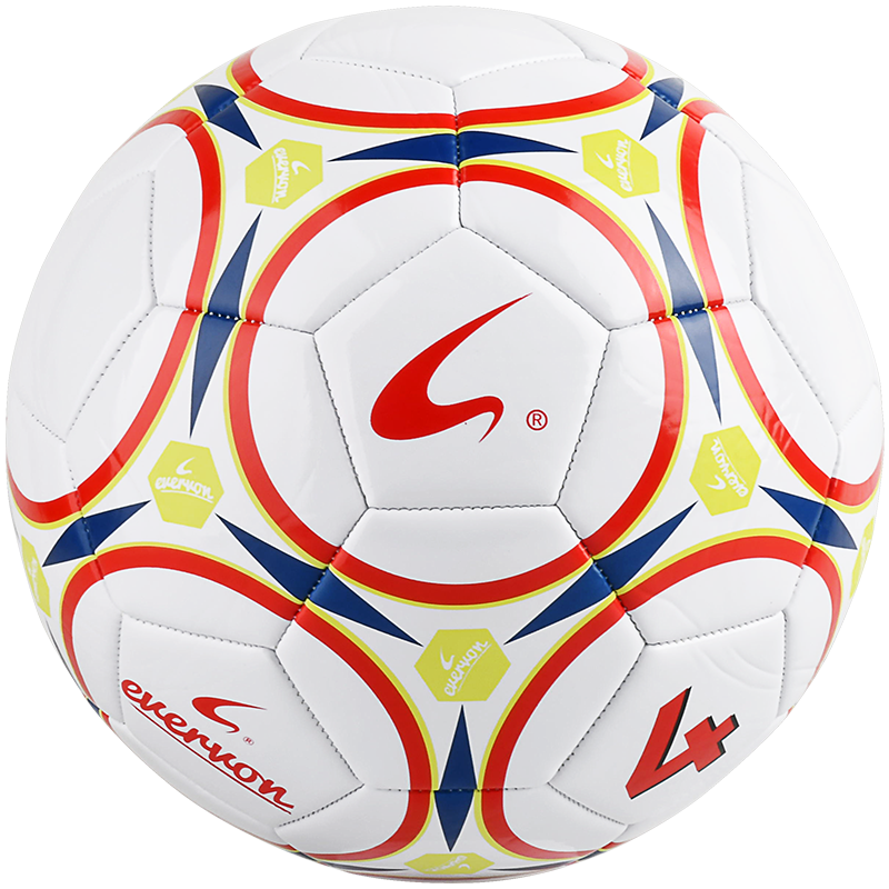 EVERVON Soccer Ball for Children And Youth Training, Durable Machine-Stitched Football, Size 4 PVC Soccer Ball EFP4-606