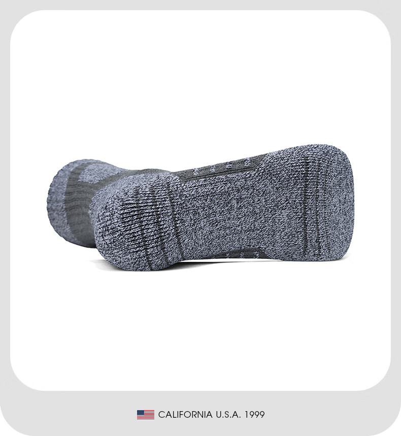 TFO 5th Generation Hiking Socks Breathable Outdoor Mountaineering Sweat-Wicking Sports Socks A2202491 Men's Light Gray L 6