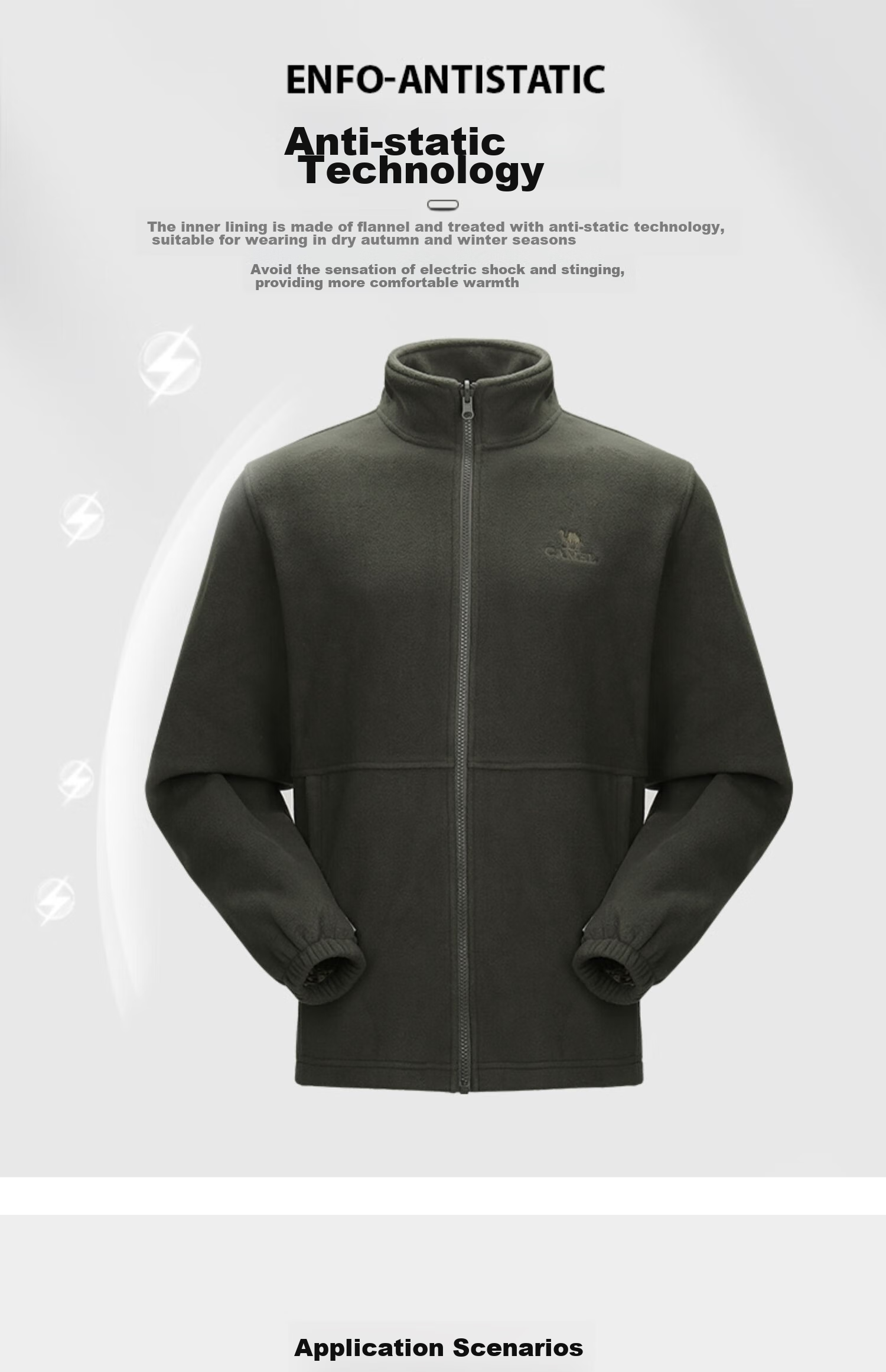 CAMEL Three-In Jacket with Detachable Fleece Inner Layer, Waterproof Mountaineering Coat for Autumn And Winter 5