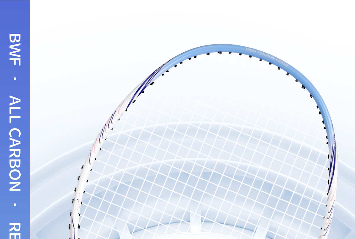 Yodiman Light Blue 7707 Badminton Racket, Full Carbon Ultra-Light 6U Training Single Racket, 1 Piece (Pre-Strung 25 Lbs) 1