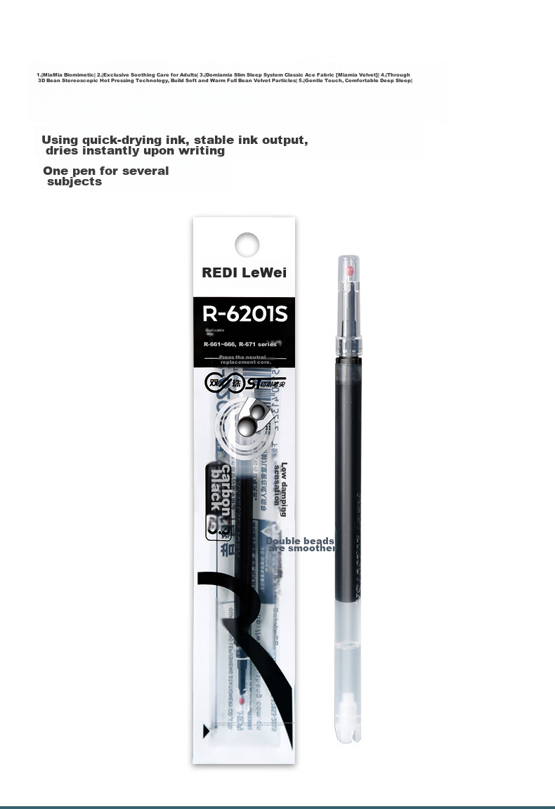 Lepusheng Gel Pen, Retractable, Direct Liquid Quick-Drying Signature Pen, 666 Exam Writing Pen, Student Pen Refill, 0.5mm Black, Office Supplies, 666 Blue + 5 Refills, 6201S 11