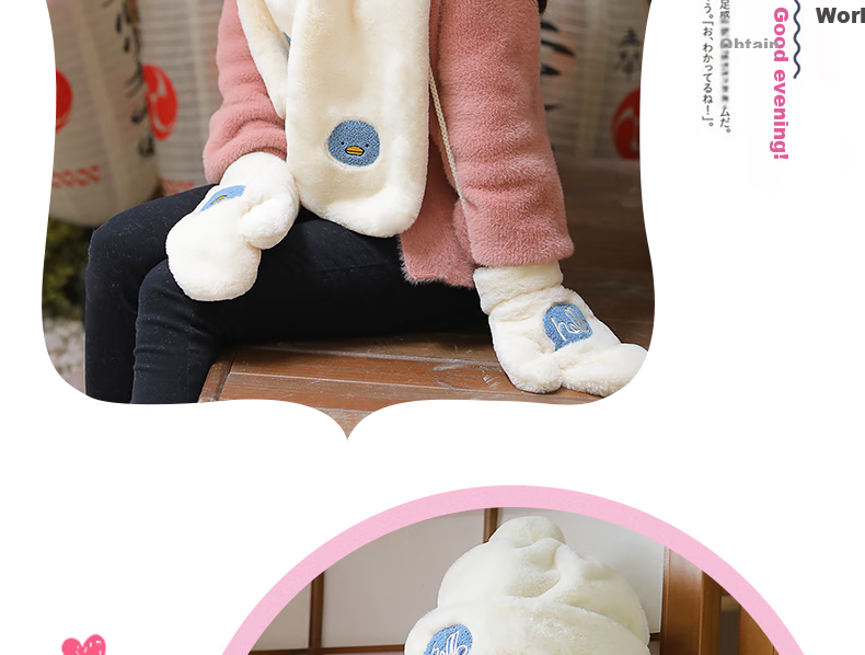 677888 [Gift Box] Three-Piece Set: Hat, Scarf, Women's Gloves And Neck Warmer for Autumn And Winter 2026 New Style Birthday Gift for Girls 23
