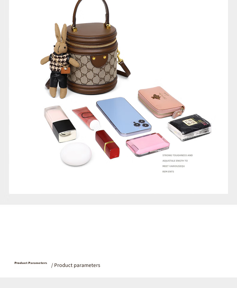 Aiqinghai Handbag, Women's Bucket Bag, Crossbody Shoulder Cylindrical Phone Bag, Niche Birthday Mother's Day Gift, Practical Present for Mom 20