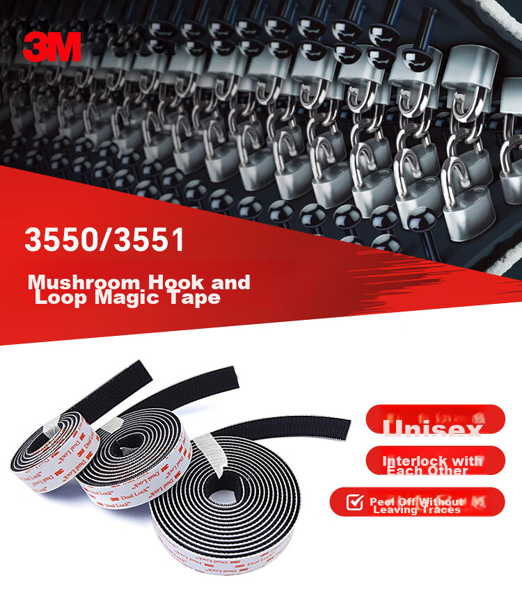 3M 3550 Mushroom Adhesive Hooks for Office And Home Use, No Nails Required, Photo Wall Accessories, 2.5cm X 50cm, 1 Roll 2