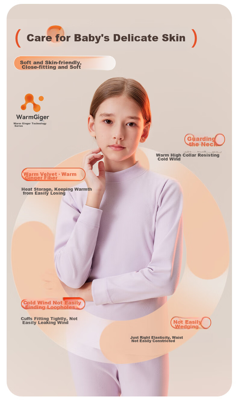 LangSha Girls' Thermal Underwear Set, Children's Autumn Top And Pants, Double-Sided Fleece, Youth And Older Children's Base Layer for Fall And Winter 8