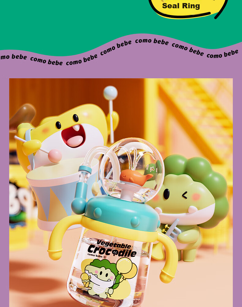 Comobebe Cute Diving Cup for Kindergarten Kids to Love Drinking Water, Children's Water Cup with Straw, Diving Cup, Fountain Cup 11