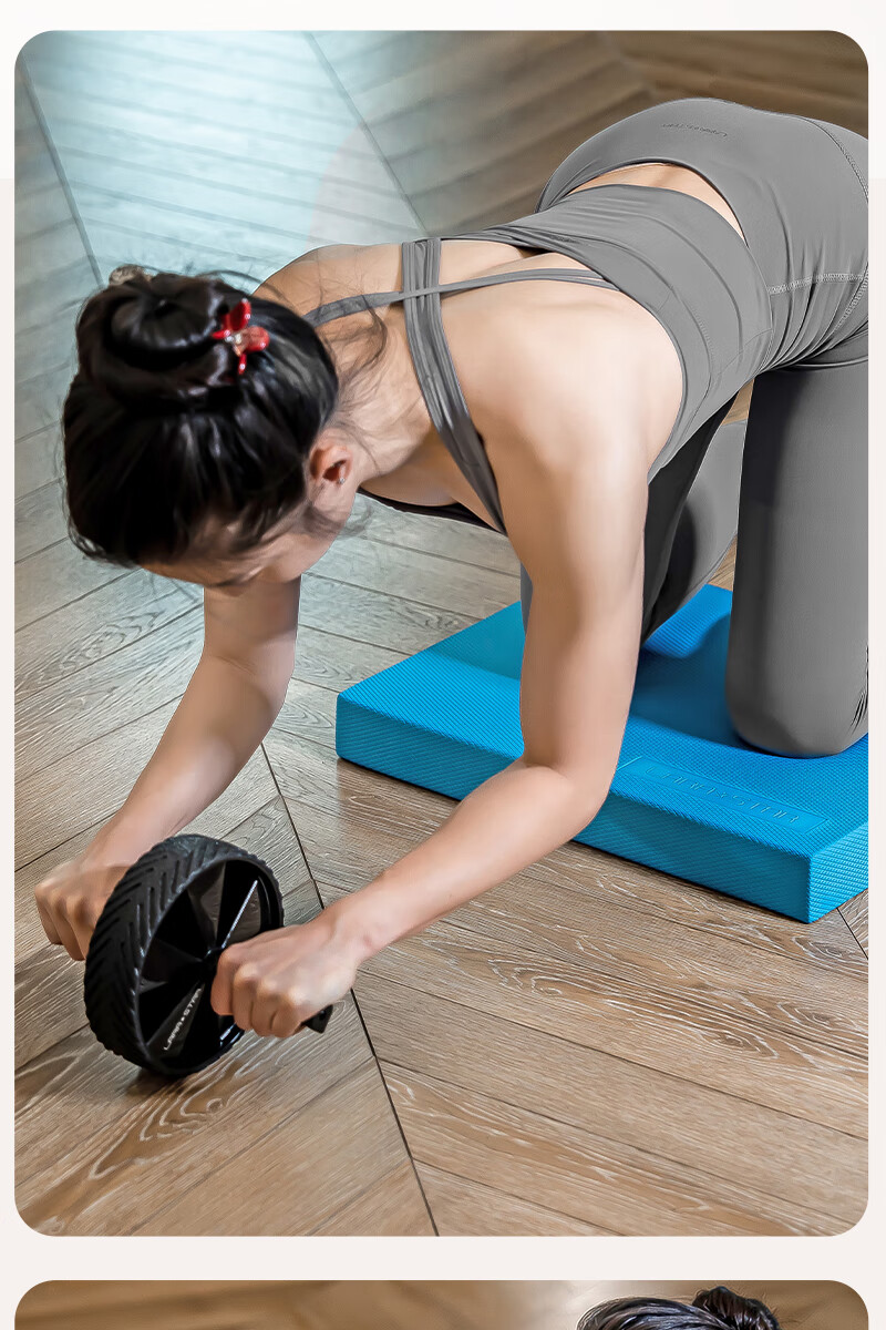 LARASTAR Balance Pad, Yoga Mat, Soft Step Platform, Fitness Balance Board, Core Support, Abdominal Training Wheel, Kneeling Pad 4