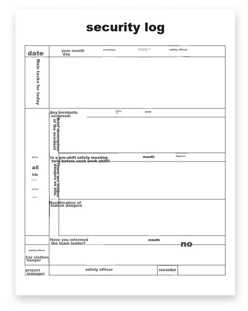 Touch Fish 10-Pack Construction Site Engineering Company Unit Work Record Notebook, 16K Safety Log (10-Pack), 34 Pages Per Book 8
