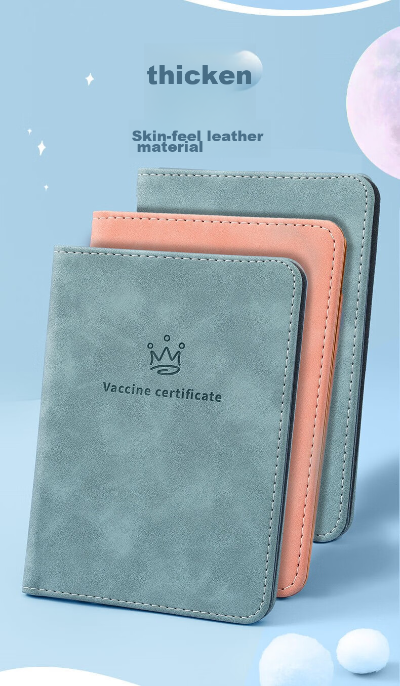 SIMAA Birth Certificate Protector + Vaccination Record Cover, Newborn Baby Medical Birth Certificate Protector, Standard Set - Blue 6370 6