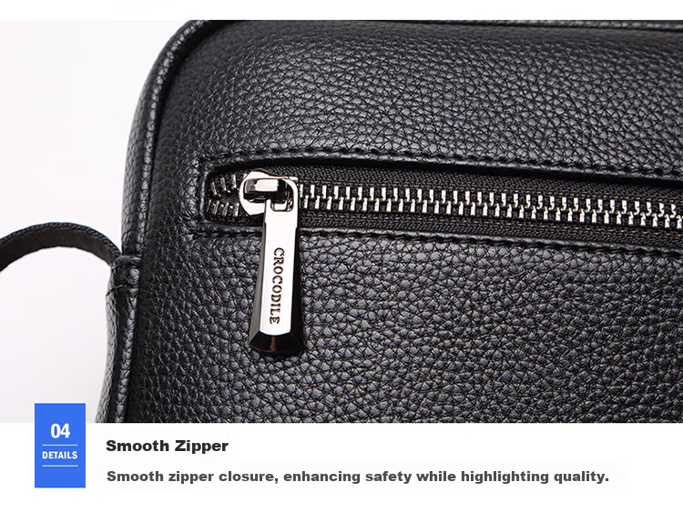 CROCODILE Youth Top-Grain Leather Fashion Shoulder Bag, Men's Vertical Casual Crossbody Bag, Gift for Boyfriend, TB050 17