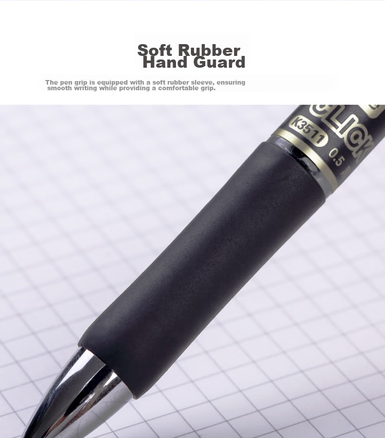 COMIX Smooth Writing Retractable Gel Pen/Click Pen/Signed Pen/0.5mm Bullet Tip/Red, 12 Pens/Box, K3511 5