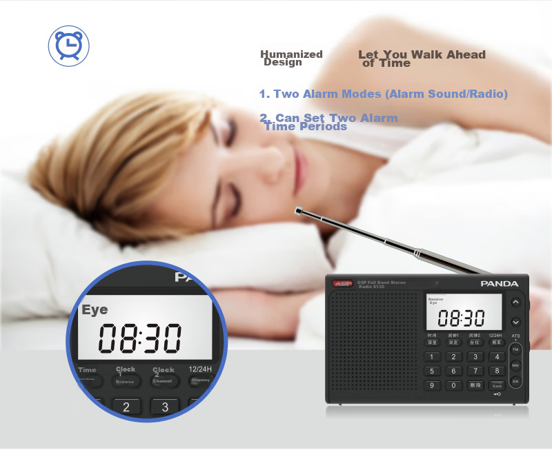 PANDA 6130 Full-Band Digital Stereo Radio, Stable Signal, English Listening Test Device for College Entrance Exams And CET-6/4, Elderly Gift (Black) 4