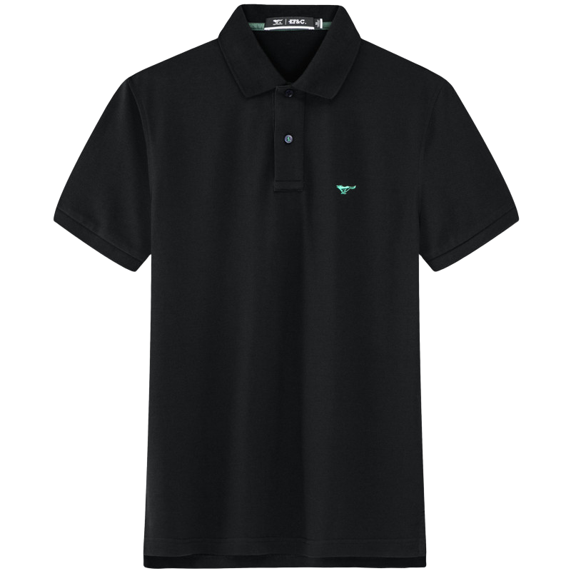 SEPTWOLVES Cool-Feeling Color-Fixing Short-Sleeve Polo Shirt for Men, Antibacterial Collar Business Casual Solid Color Multi-Color Small Wolf Logo T-Shirt