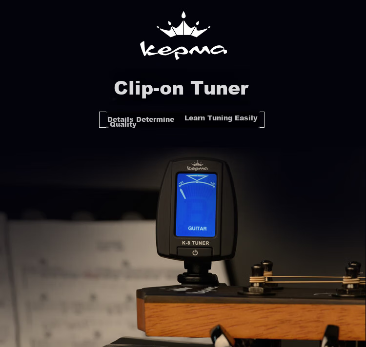 KEPMA KEPMA K-8 Kamaka Universal Tuner, Acoustic Guitar Tuning Chart, Classical Electric Guitar Tuner 1