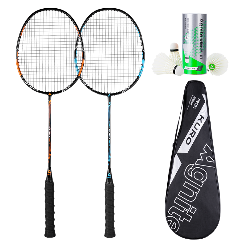 Deli Carbon Composite Badminton Racket, Dynamic Training And Competition-Grade Durable Pair Rackets, Includes Three Shuttlecocks (Pre-Strung)