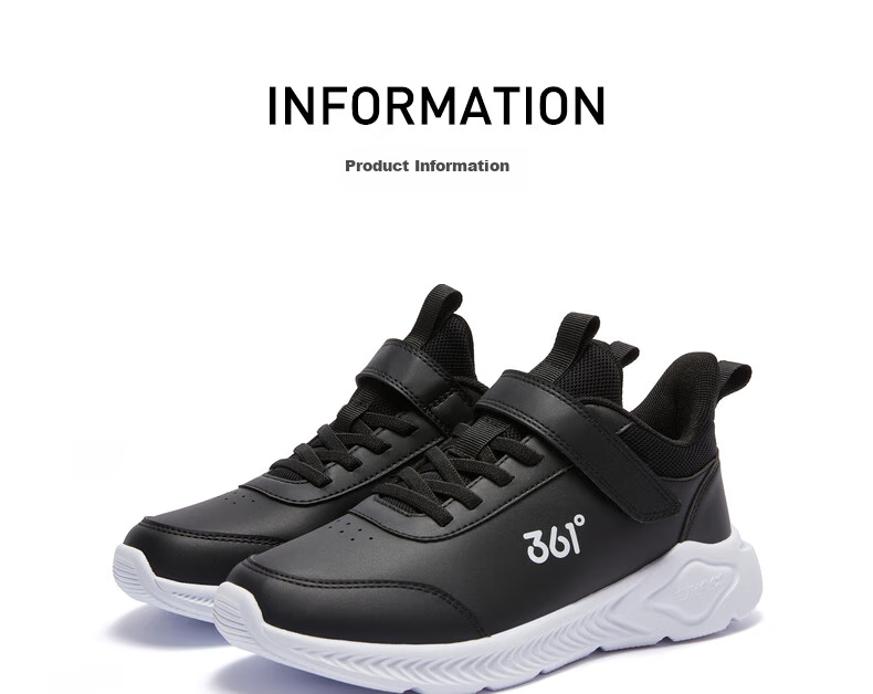 361° Children's Shoes, Kids' Sports Shoes, Winter 2025, for Boys And Girls Aged 3-14, Leather School Running Shoes, Yellow, Size 39 23