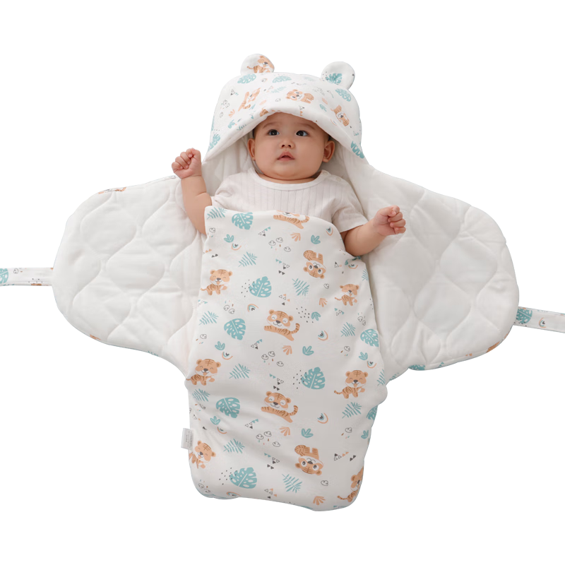 Xiqinbao Newborn Swaddle Blanket, Anti-Startle One-Piece Sleeping Bag, Baby Wrap, Anti-Kick Blanket, Mengmenghu