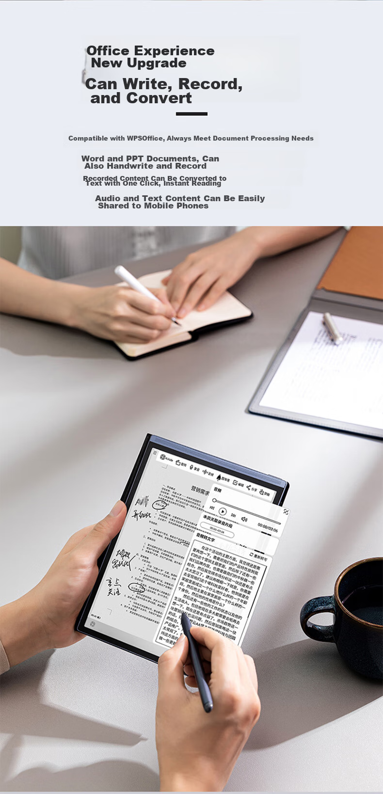 IFLYTEK Smart Office Notebook Air 2 Pro, Starlight Gold-Ink Blue, 8.2-Inch E-Reader with E-Ink Screen, Tablet Computer, E-Paper Notebook, Voice-To Functio 10