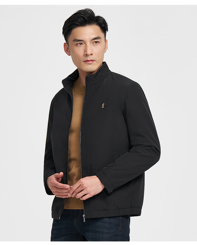 TRIES Men's Padded Jacket, Autumn And Winter Warm Embroidered Coat, Thick Windproof Stand-Collar Cotton Outerwear for Me 15