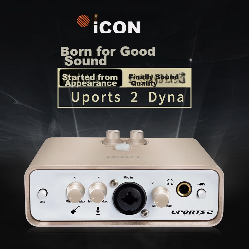 Aiken ICON Uports2 External Aiken Sound Card Kit, Compatible with Mobile Phones And Computers, Network Karaoke, Live Streaming, Shouting, And Recording Microphone, Sound Card Equipment Set