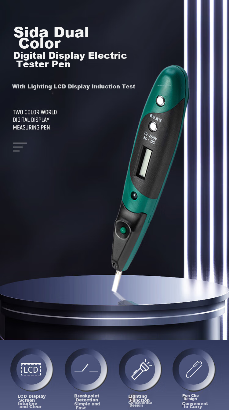 SATA 62501 Advanced Voltage Tester Pen with Stand And Neon Tube, Screwdriver, 145mm 1