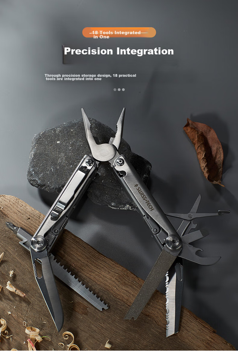 SHEFFIELD Swiss Technology Outdoor Multi-Functional Combination Tool Pliers, Folding Scissors, EDC Survival Equipment, Multi-Purpose Tool Pliers 9