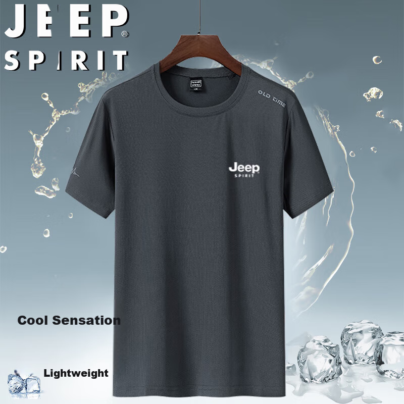 Мужская футболка JEEP SPIRIT с коротким рукавом, летняя, спортивная, свободная, белая, размер 3XL