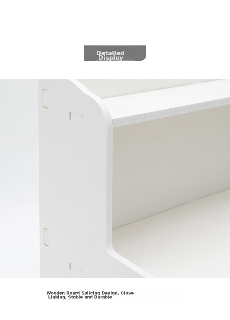 Ourunzhe Storage Rack, Desktop Organizer Shelf, Multi-Layer Storage Rack for Cosmetics, Small Shelf, White Double-Layer Medium Size 8