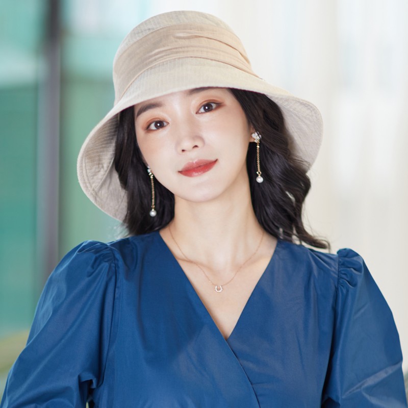 677888 Women's Summer Sun Hat Japanese Style Fisherman Hat Large Brim Sun Protection Cap