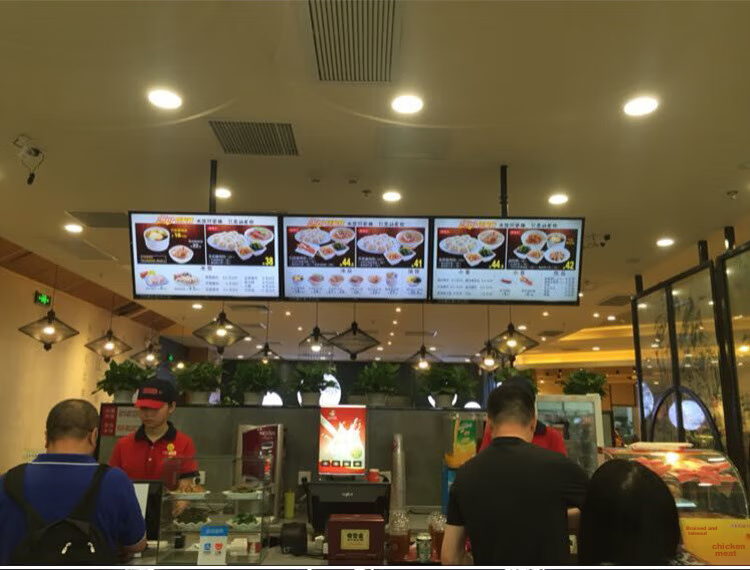 Yizhigu TV Multi-Screen Mount, Compatible with 32/40/43 Inch, Universal Double-Double Dual-Rod Ceiling Mount, Customizable Hanging Bracket for Bubble Tea Shops, Supermarkets, And Airports 2