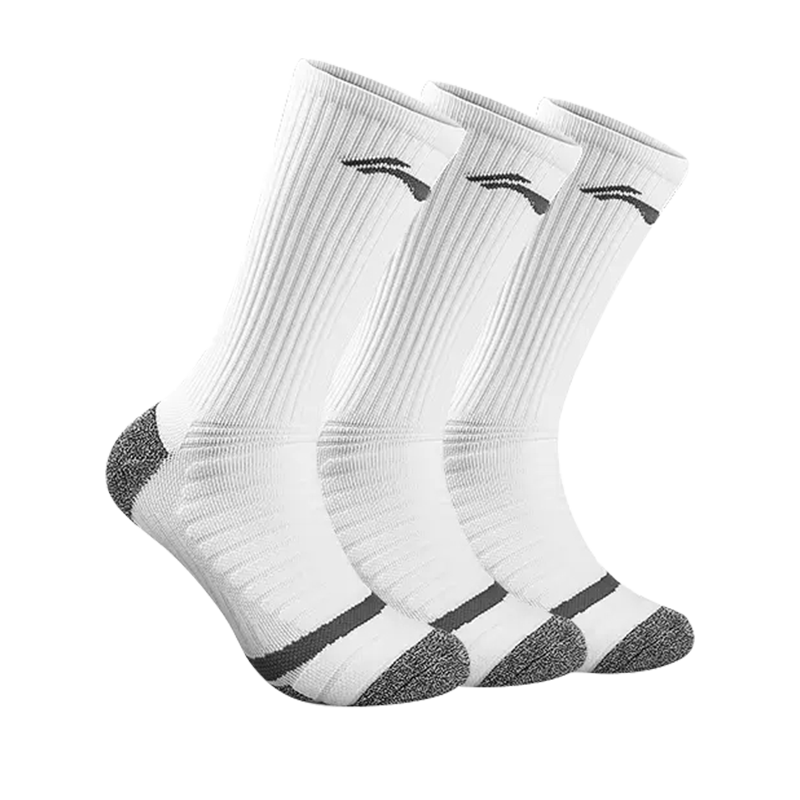 Li-Ning Basketball Socks for Men, American-Style High-Top Sports Running Player Performance Socks with Thick Terry Bottom, Elite Socks