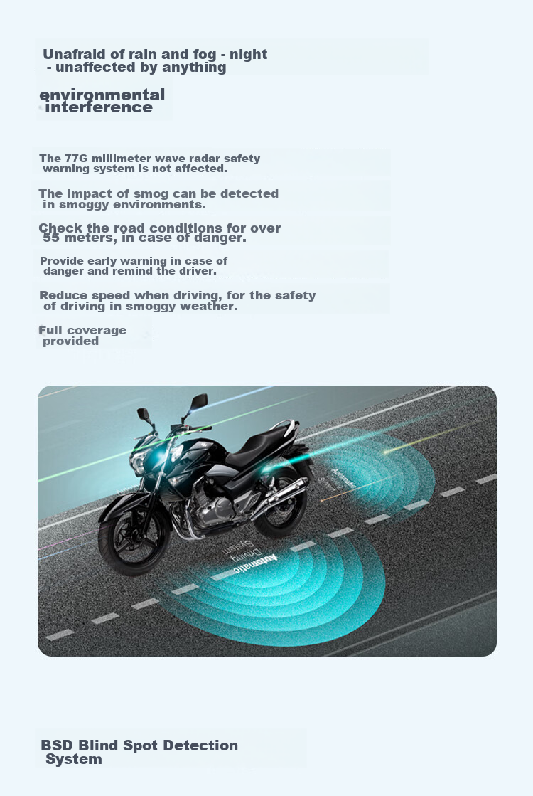 Tupozhe M8 Motorcycle Dash Cam, 5G Smart Car System, Blind Spot Radar, Tire Pressure Monitoring, Free View Angle Screen Casting, Carplay Navigation Device, M8 (All-In Package) 13