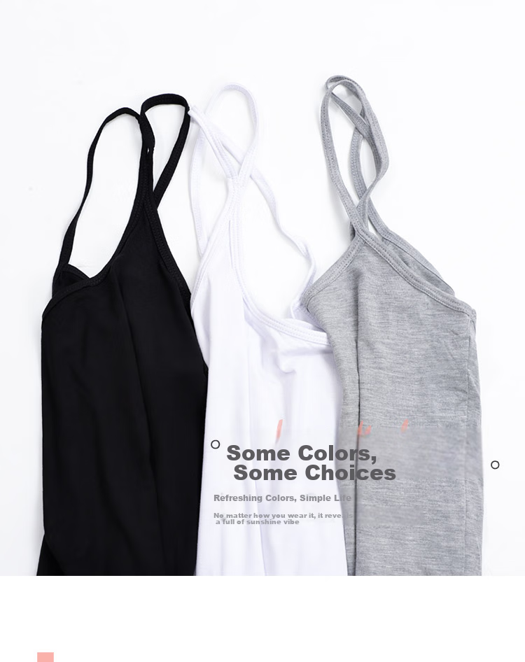LangSha Women's Tank Top, Elastic Sleeveless Sports Undershirt Camisole, Gray, 1 Piece, One Size Fits All 8