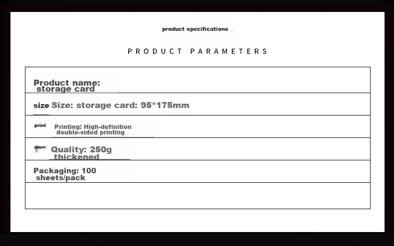 Linlei Material Identification Card, Storage Card, Inventory Card, Warehouse Material Inventory Sheet, Supply Record Card, 250g Thickened, 100 Sheets 2
