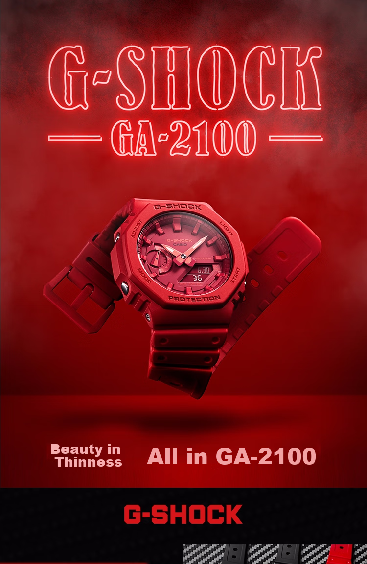 Casio Men's G-SHOCK Watch, Hachioji Sports Student Smart Japanese/Korean Style Watch, Gift for Boyfriend, GA-2100 1