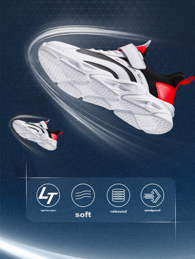 361° Running Shoes Sports Shoes Autumn And Winter Boys And Girls (3-12 Years Old) Leather Upper Windproof Running Shoes Rose Pink Color Size 35 4