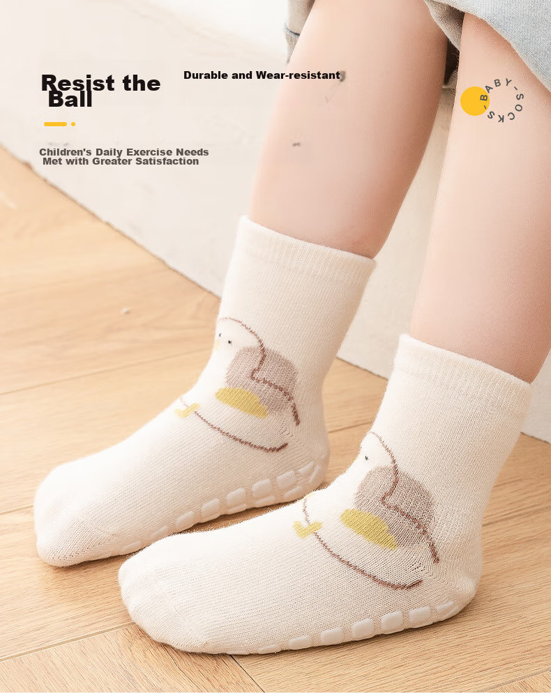 Tongyan Baby Socks, Infant Floor Socks, Spring And Summer Indoor Non-Slip Warm Toddler Socks for Boys And Girls, 3 Pairs Pack, 0-1 Year Old 7