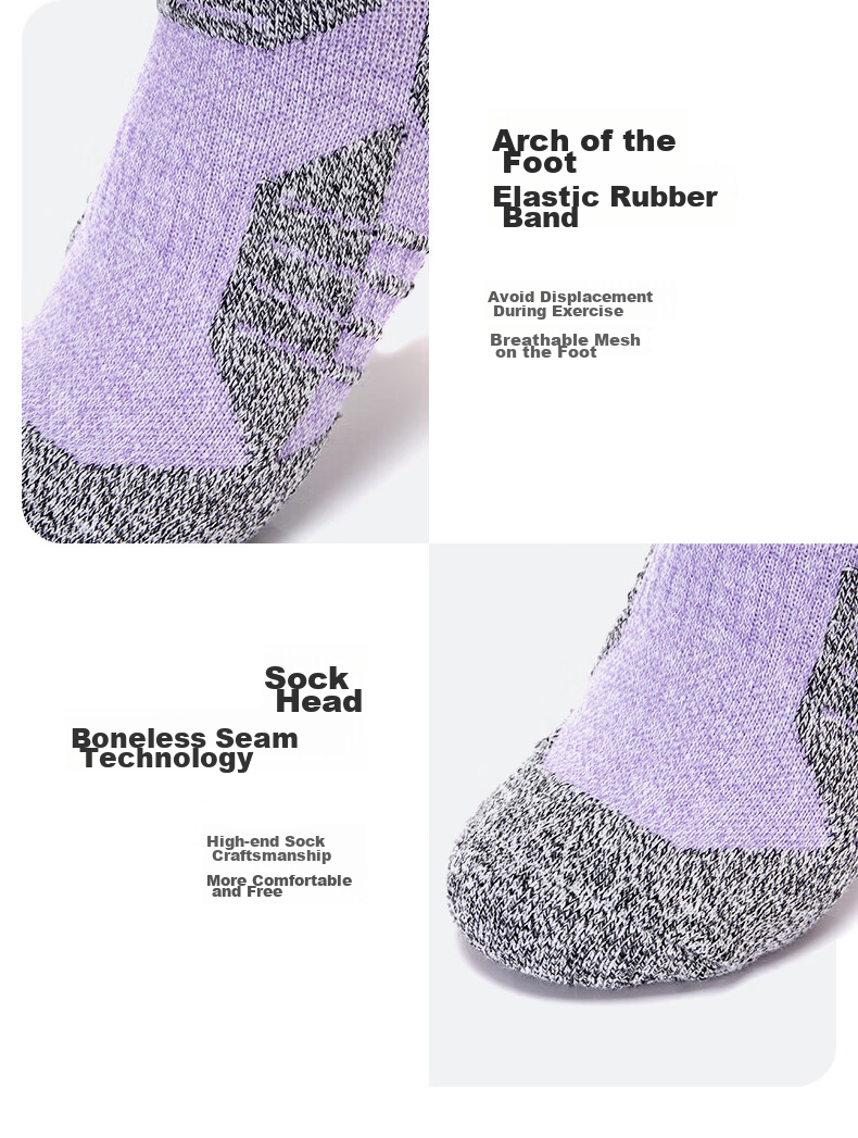 TFO Competition-Level Outdoor Socks, Durable Sports Socks, Breathable Hiking Socks, Mountaineering Socks 2202217, Women's Pink 21