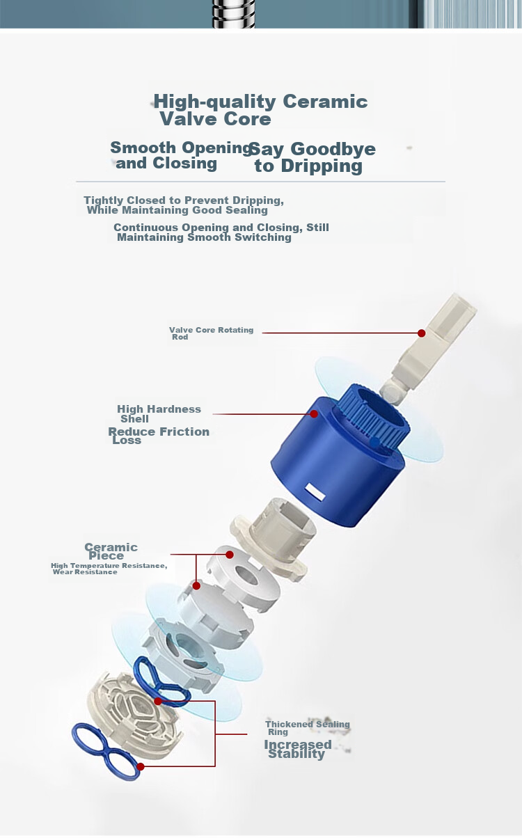 Larsd Electric Water Heater Mixing Valve, 304 Stainless Steel Shower Switch, Hot And Cold U-Shaped Valve, Surface-Mounted Shower Faucet, LD5223 12