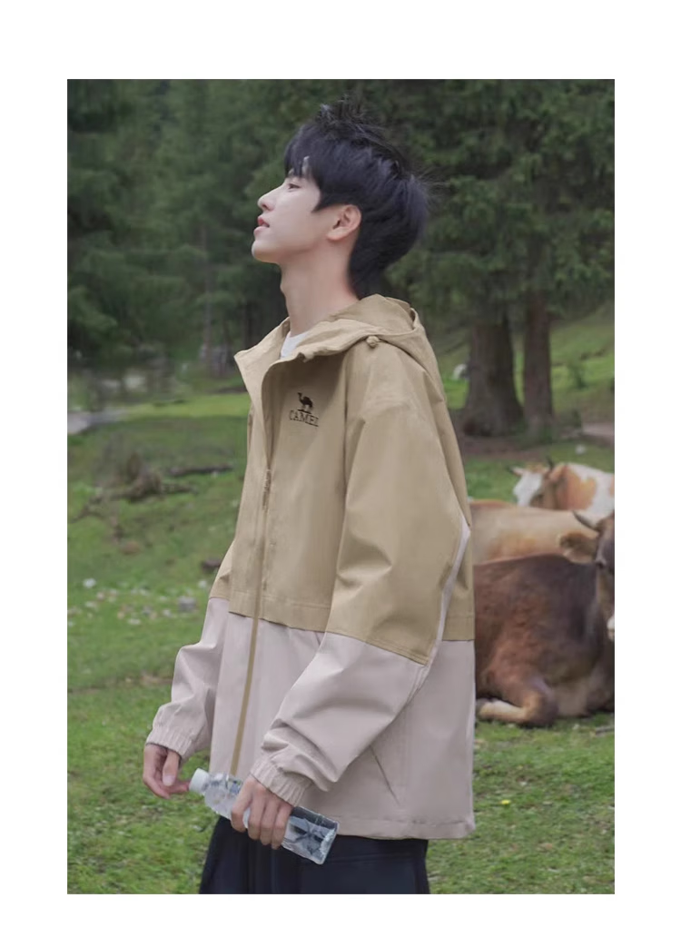 CAMEL Outdoor Single-Layer Rain Jacket TG013 Oak Gray/coconut Color, Women's S 18