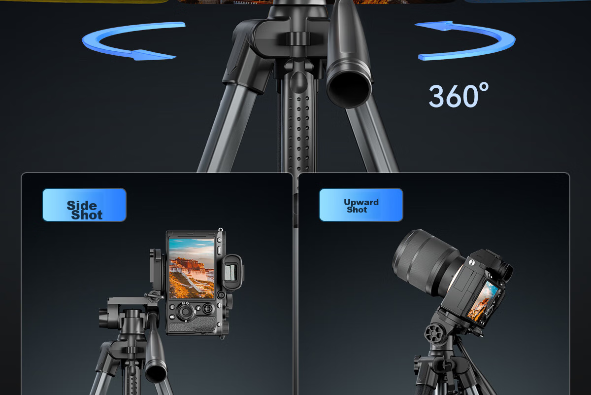 Llano Camera Tripod for DSLR, Mirrorless, Smartphone And Camcorder, Professional-Grade Support for Canon, Fuji, Nikon, Sony Pocket 4P/4/3, Yingshi Luna Portable Tripod 25